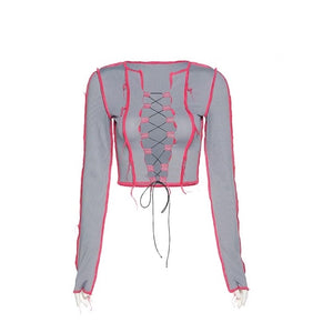 Ruby Lace Up Top - FORWARDLY AWKWARD